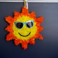 sun with shades